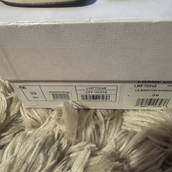 Frame Denim Cream Strappy Sandals - Picture 2 of 6